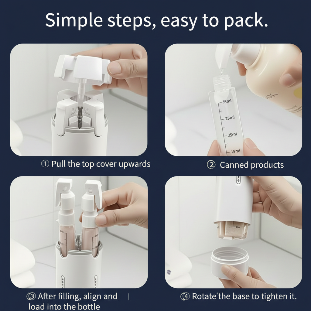 TripWise SA™ Compact and Refill Travel Dispenser Kit